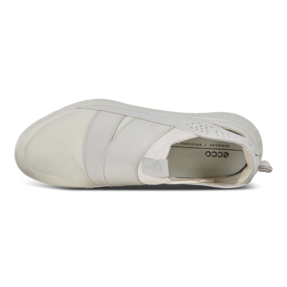 ECCO Womens Slip-On White - St.1 Lite Sneakers - TPU-583941